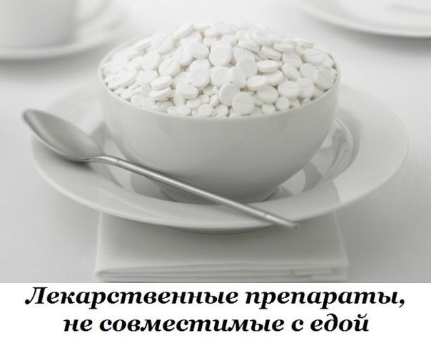 Лекарственные препараты, не совместимые с едой Лекарственные препараты, не совместимые с едой